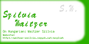 szilvia waitzer business card